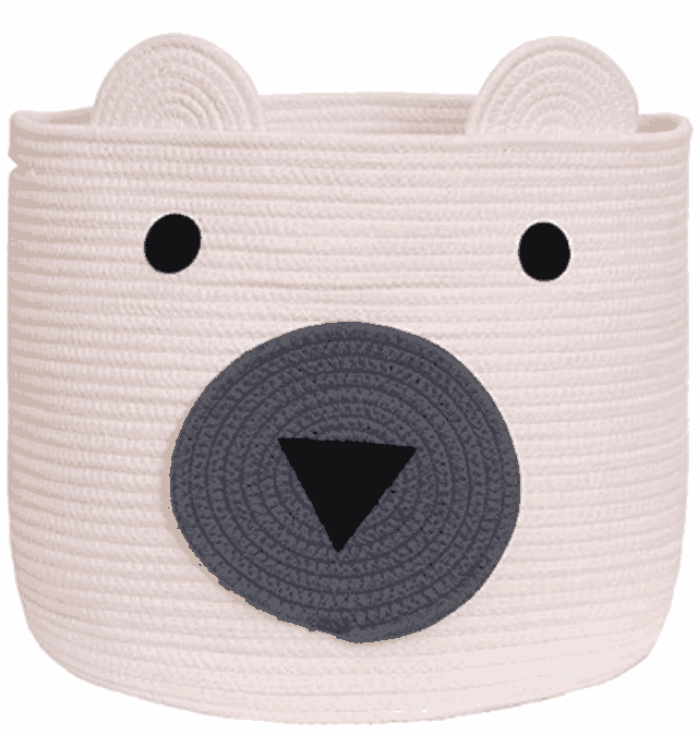 VK Living Bear Woven Storage Basket